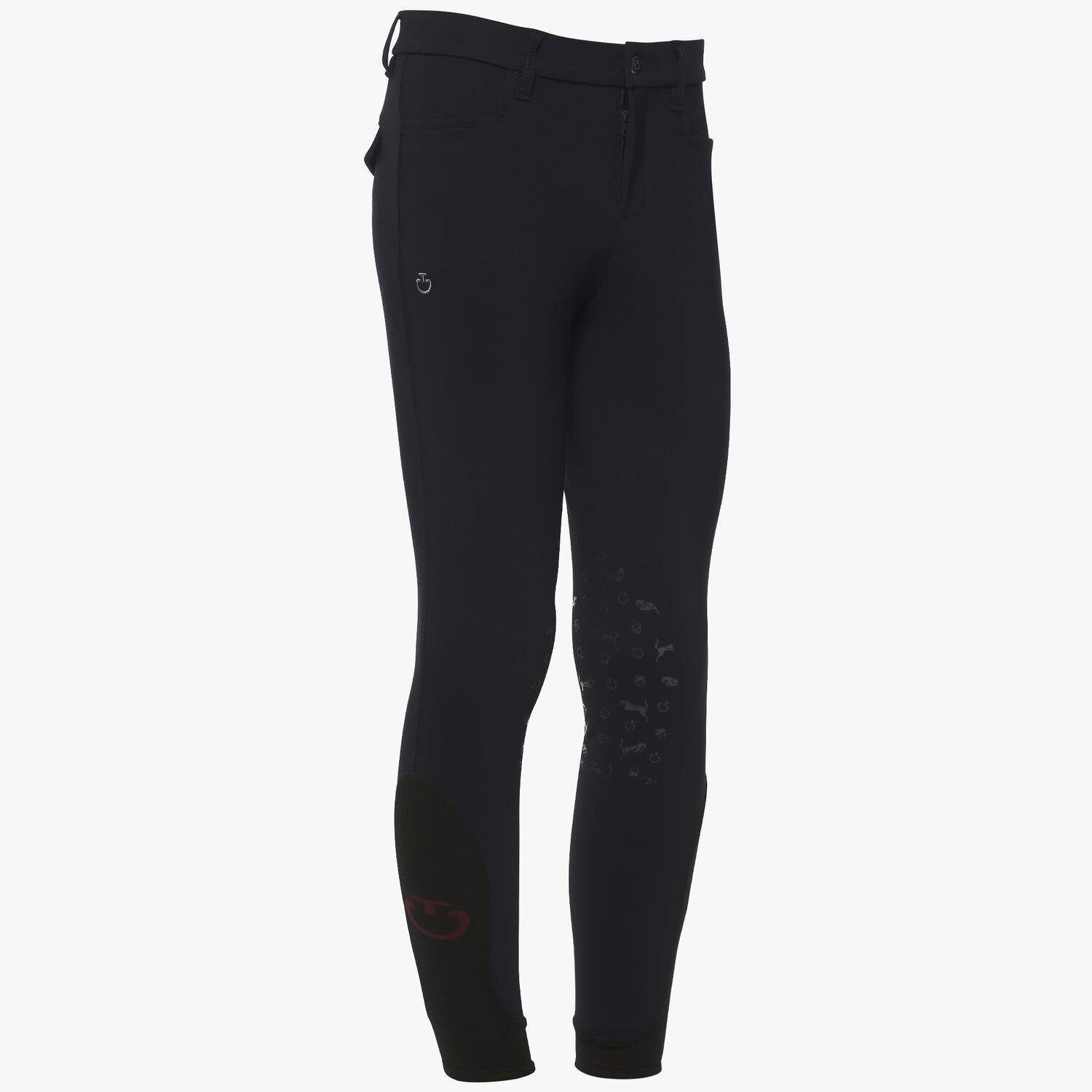Cavalleria Toscana Boy's pattern knee grip breeches NAVY-1