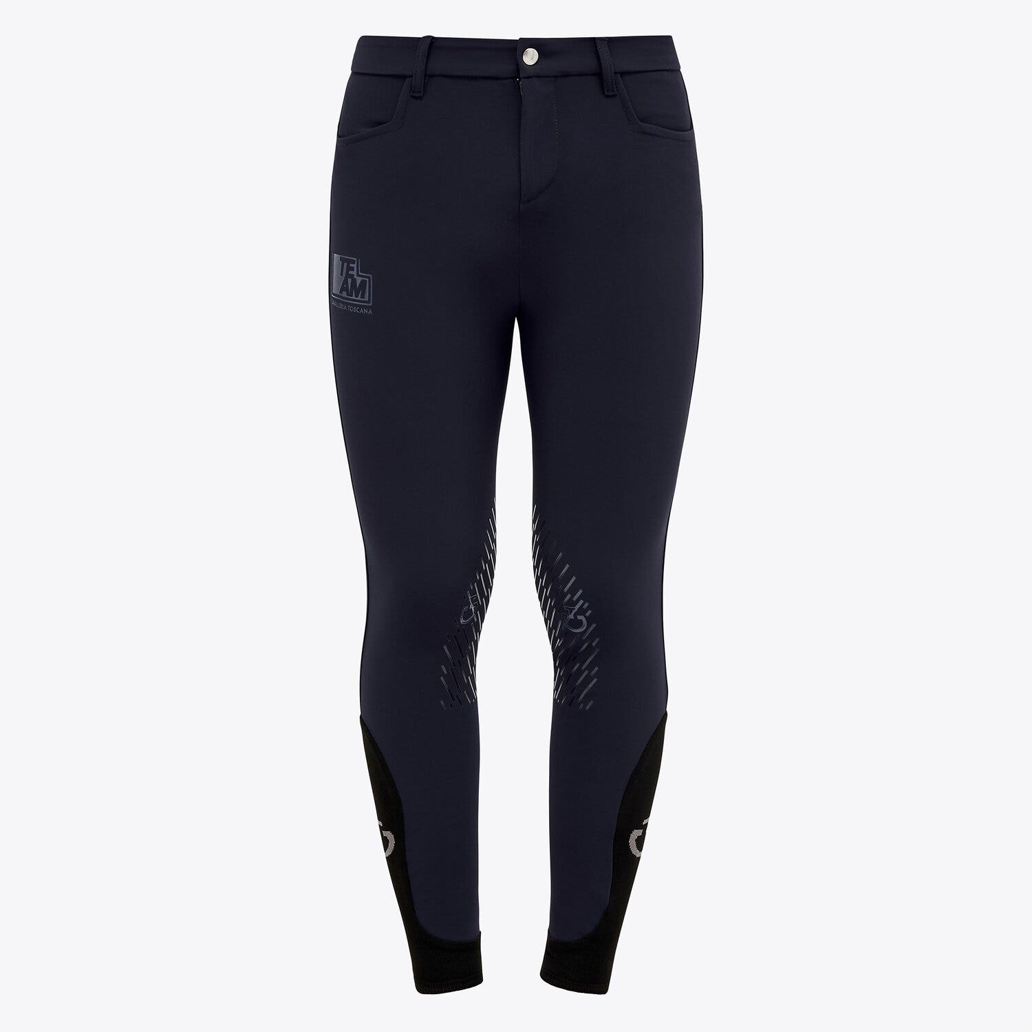 Cavalleria Toscana Young rider breeches in technical fabric SMOKEY BLUE-1