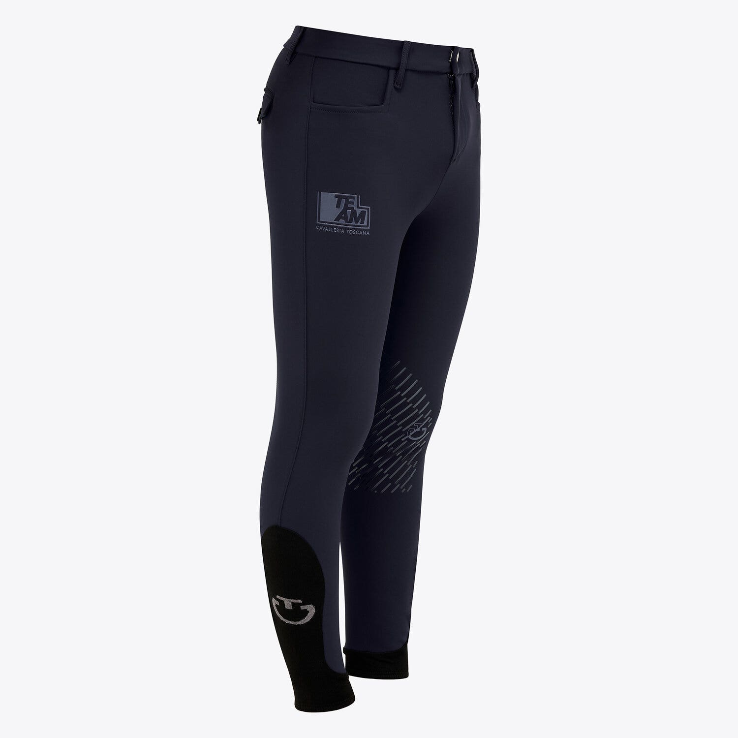 Cavalleria Toscana Young rider breeches in technical fabric SMOKEY BLUE-2