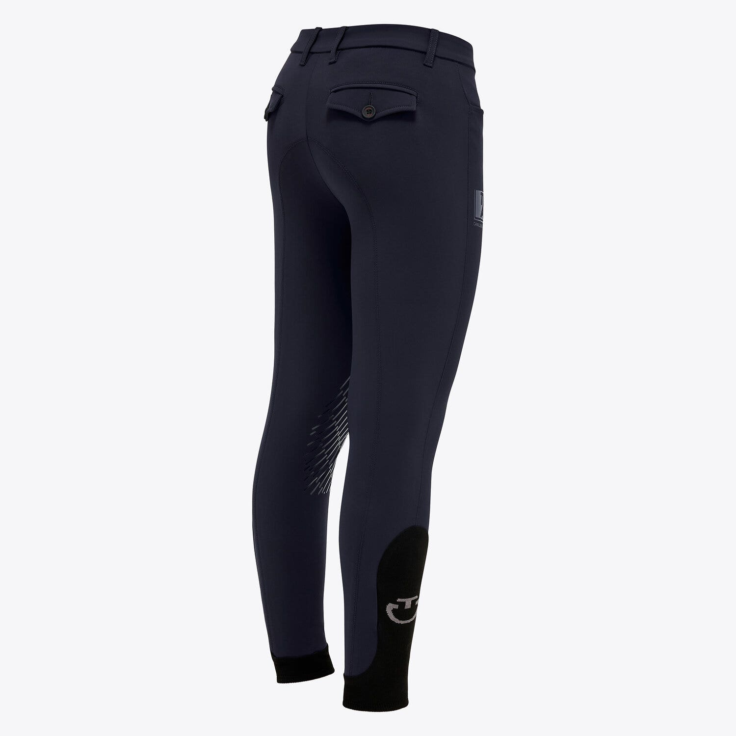 Cavalleria Toscana Young rider breeches in technical fabric SMOKEY BLUE-3