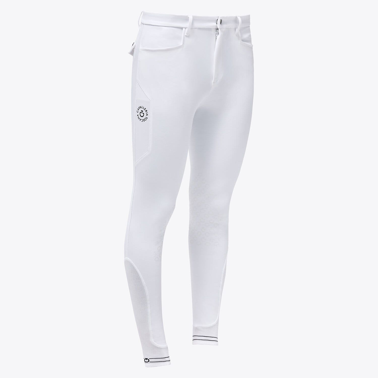 Cavalleria Toscana Men’s four-way stretch performance riding breeches WHITE-1