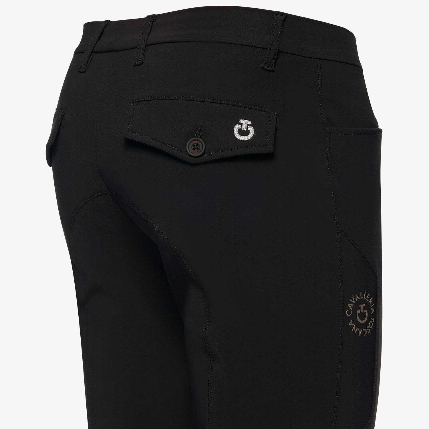 Cavalleria Toscana Men’s four-way stretch performance riding breeches BLACK-3