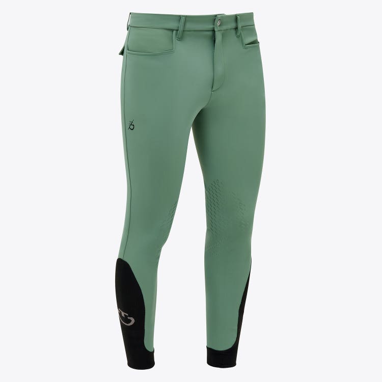 Cavalleria Toscana Pantaloni da uomo in tessuto bi-stretch EMERALD GREY-1