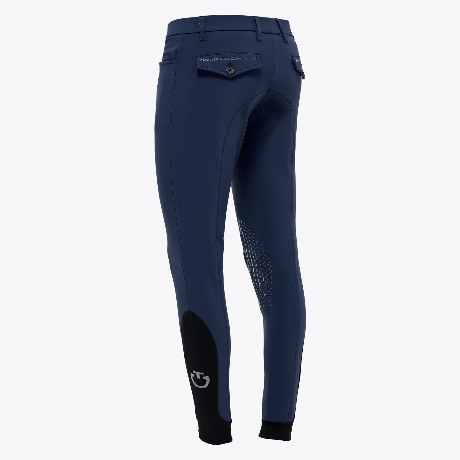Cavalleria Toscana Men’s four-way stretch riding breeches OCEAN BLUE-3