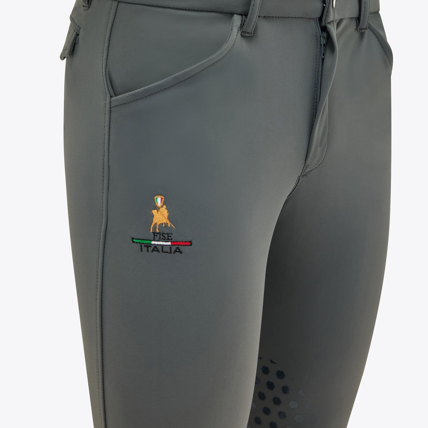Cavalleria Toscana FISE men's breeches CHARCOAL GREY-3