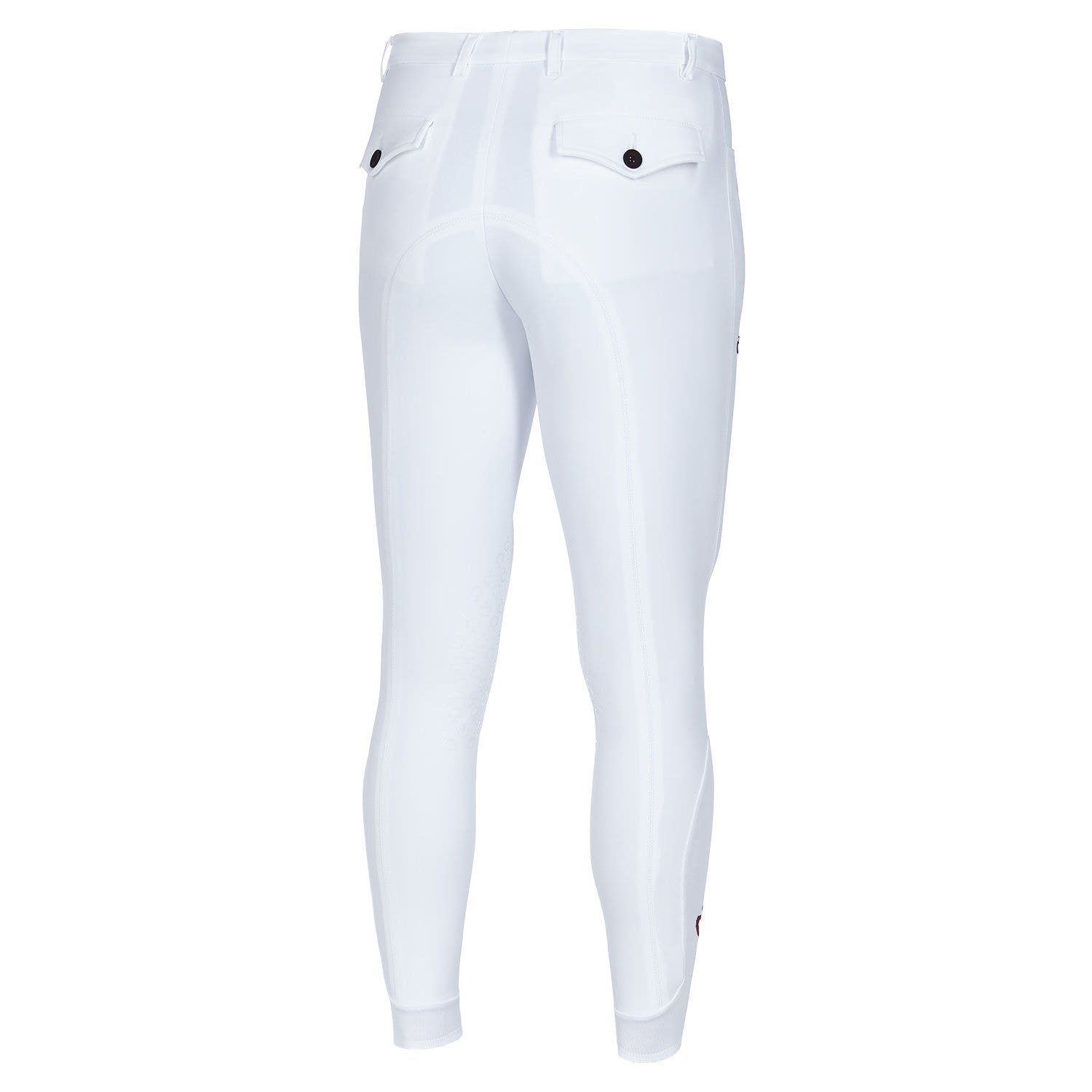 Cavalleria Toscana Men's knee grip riding breeches. WHITE-2