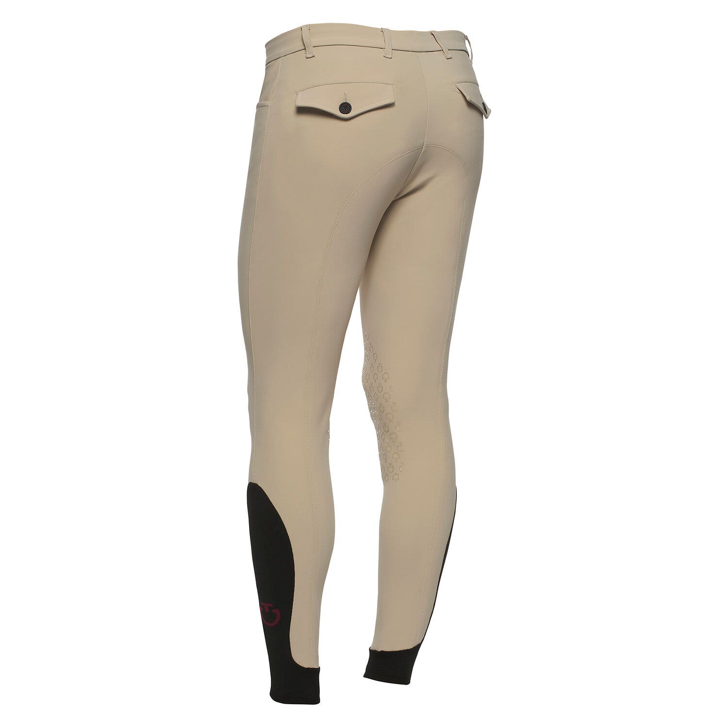Cavalleria Toscana Men's knee grip riding breeches. BEIGE-2