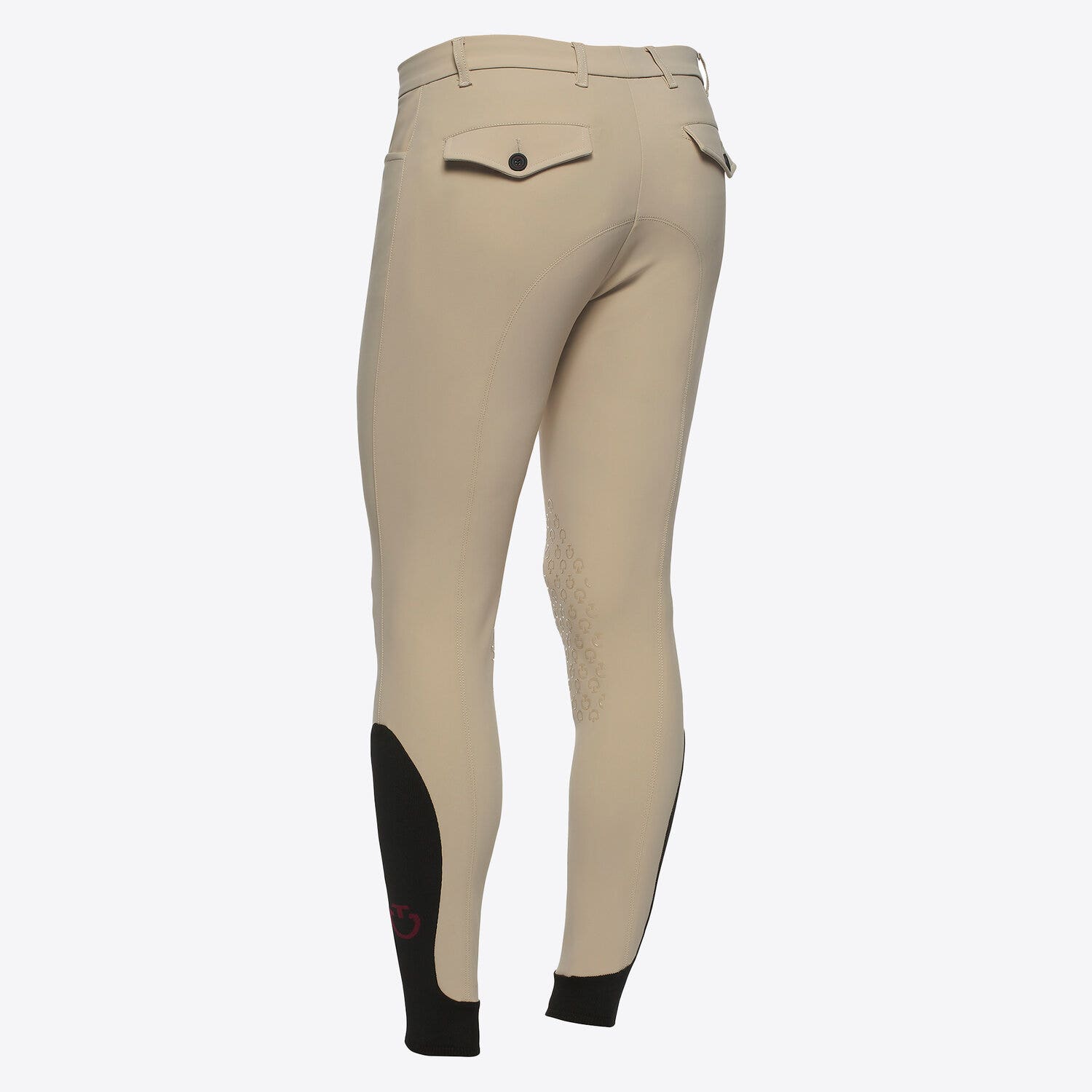 Cavalleria Toscana Men's knee grip riding breeches. BEIGE-3
