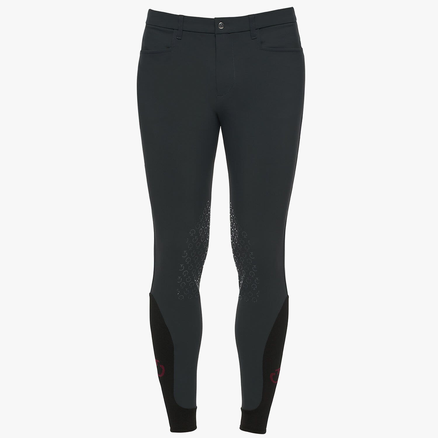 Cavalleria Toscana Men's knee grip riding breeches. CHARCOAL GREY-1