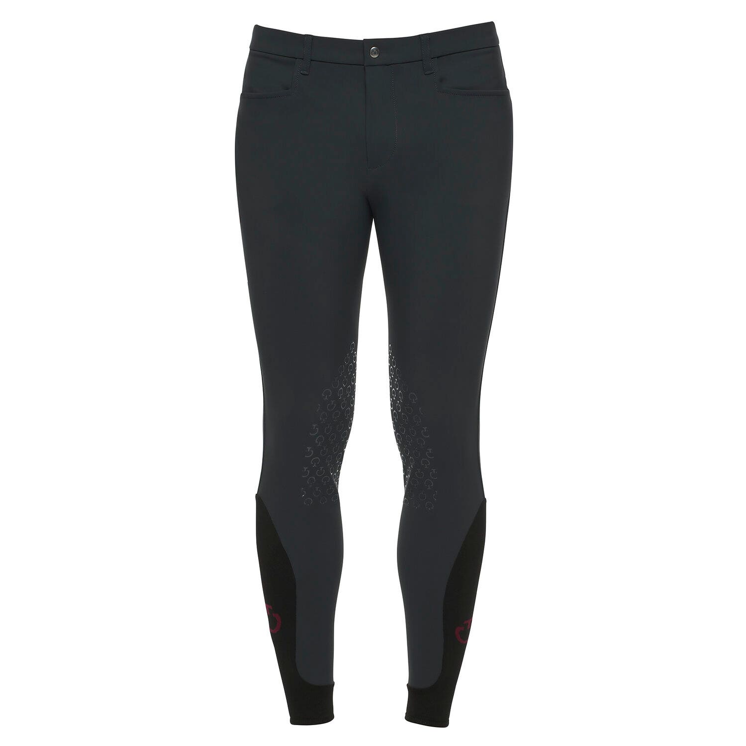 Cavalleria Toscana Men's knee grip riding breeches. CHARCOAL GREY-2