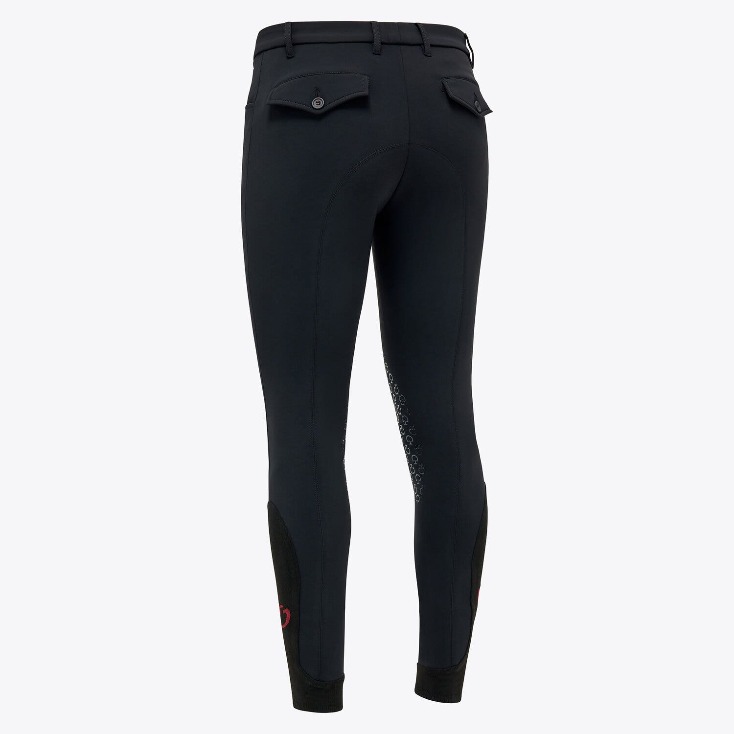 Cavalleria Toscana Men's knee grip riding breeches. BLACK-2