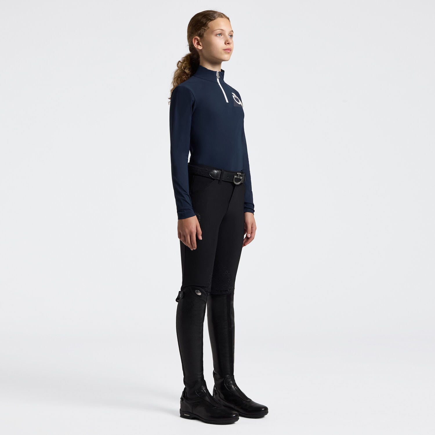 Girls’ jersey competition shirt with a zip