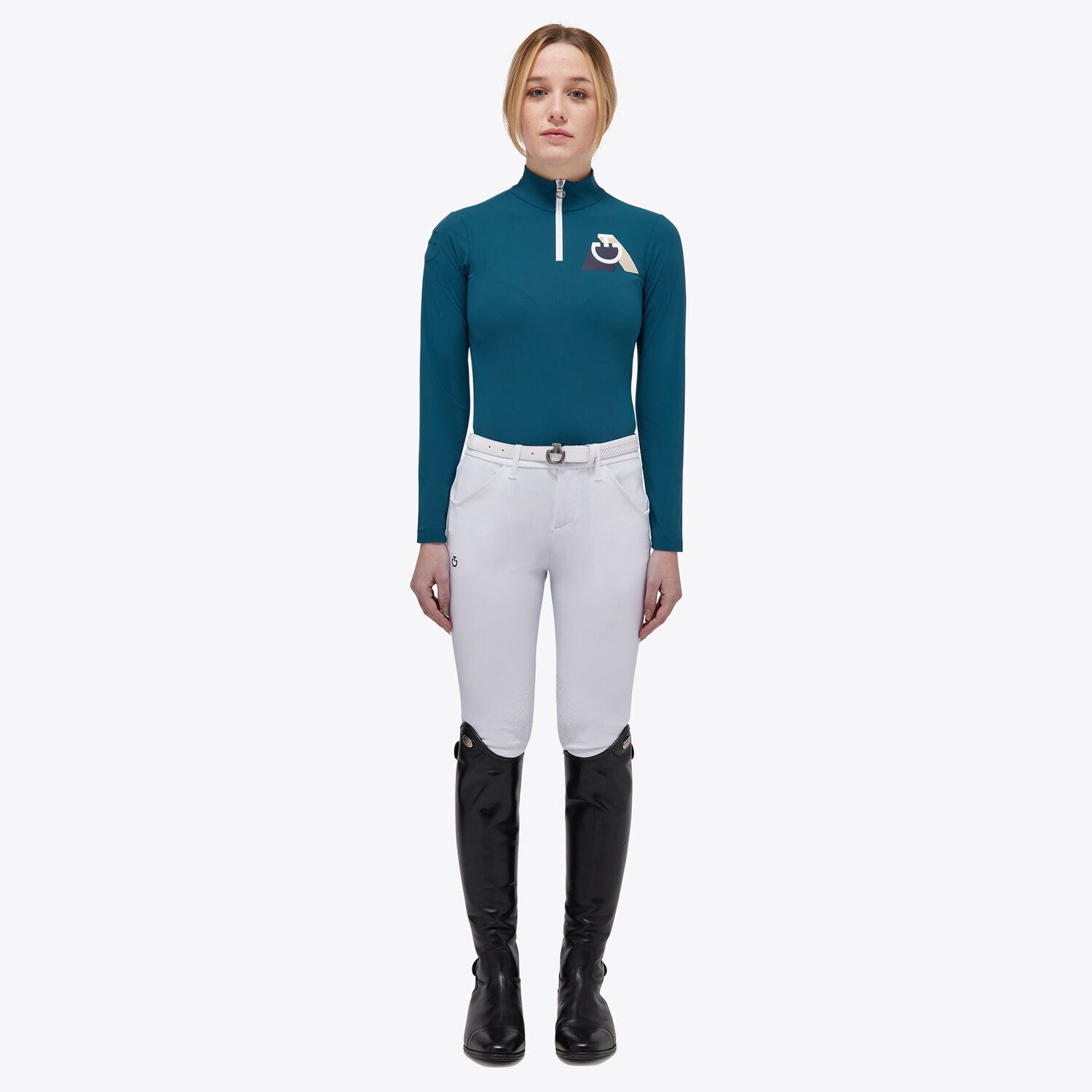 Girls’ jersey competition shirt with a zip