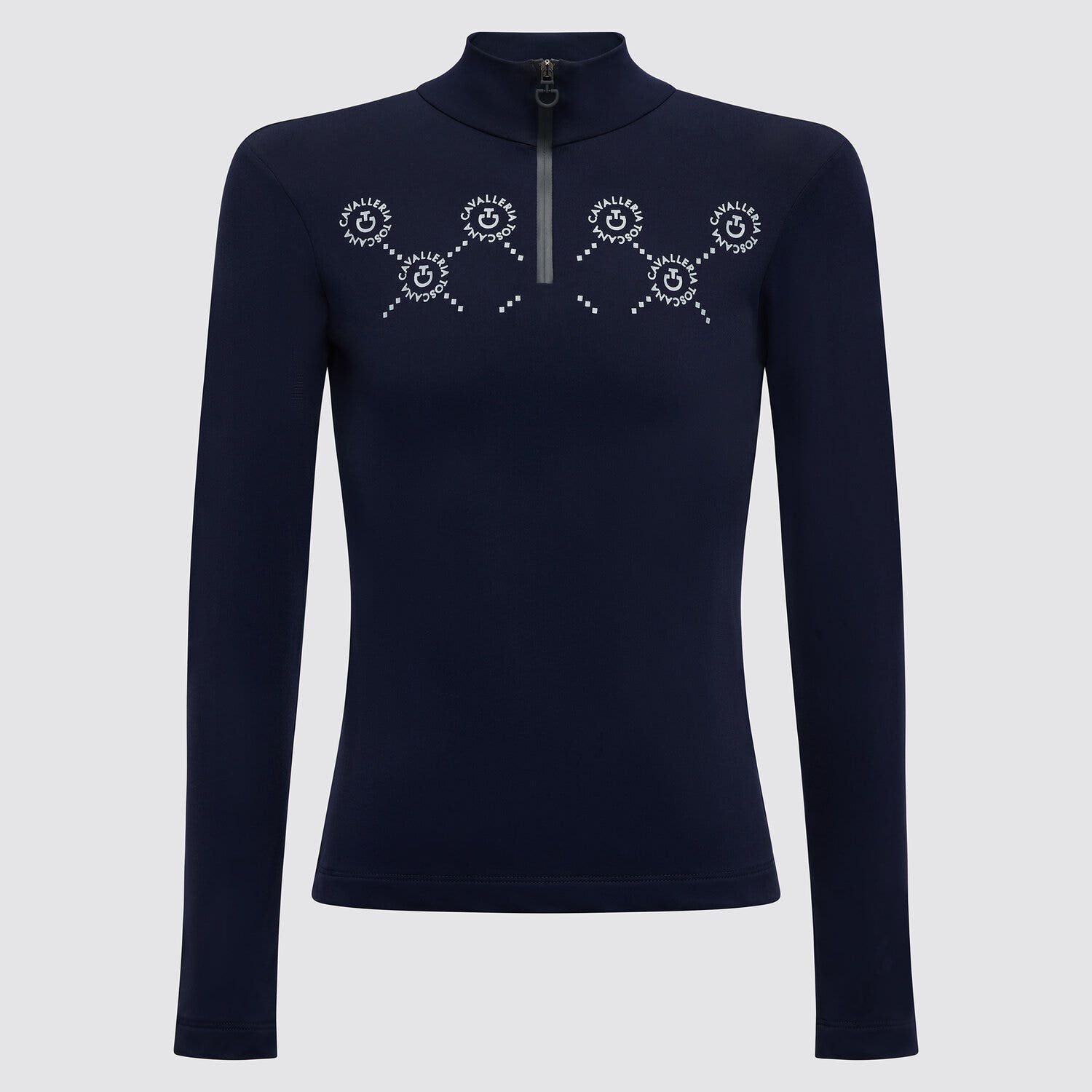 Cavalleria Toscana Jersey polo shirt for girls NAVY-1