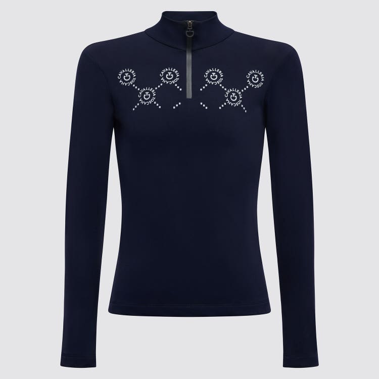 Cavalleria Toscana Jersey polo shirt for girls NAVY-1