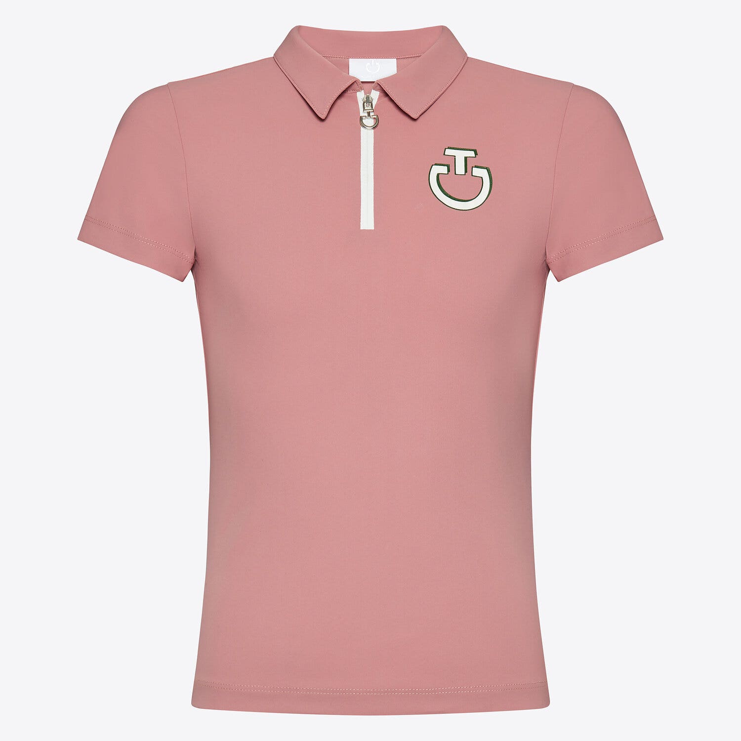 Cavalleria Toscana Cavalleria Toscana Girls' Technical Training Polo in Technical Jersey DUSTY ROSE-1