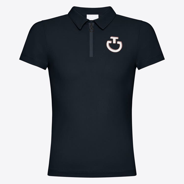 Cavalleria Toscana Girls' Technical Training Polo in Technical Jersey