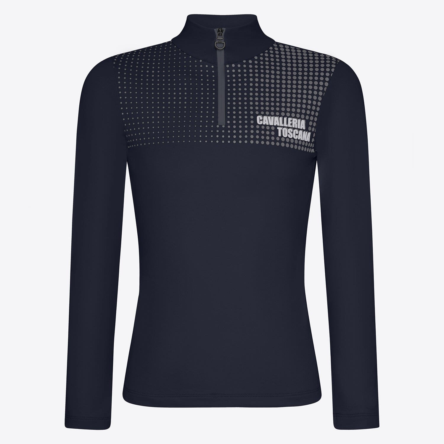 Cavalleria Toscana Cavalleria Toscana Girls' Winter Technical Training Polo in Technical Jersey NAVY-1