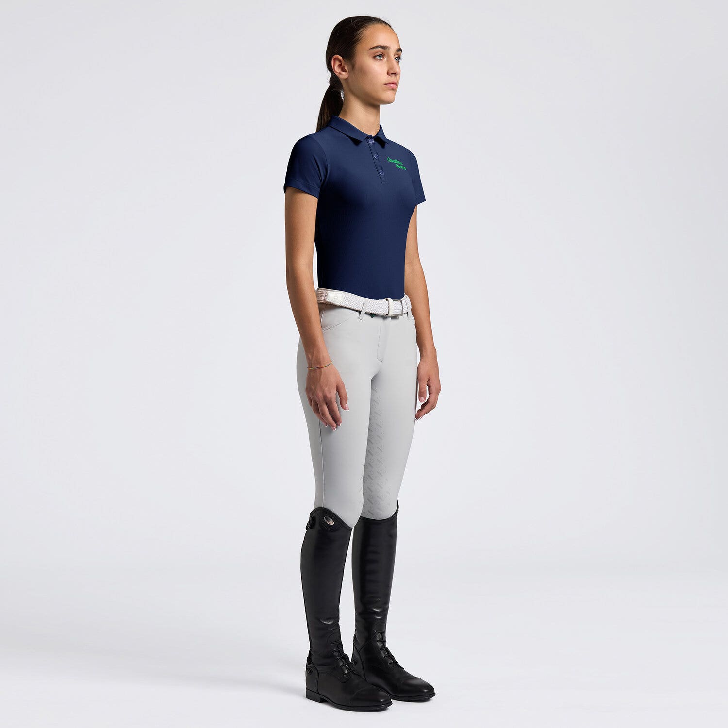 Cavalleria Toscana Cavalleria Toscana Girls' Training Jersey Polo ROYAL BLUE-1