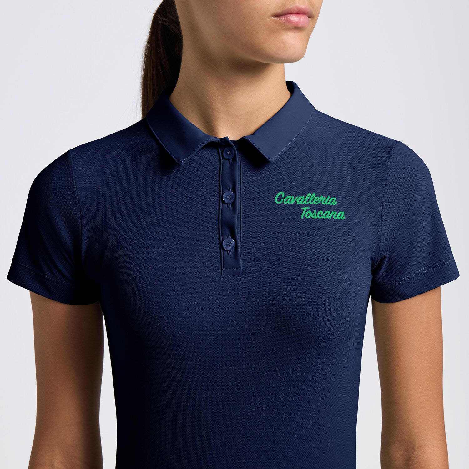 Cavalleria Toscana Cavalleria Toscana Girls' Training Jersey Polo ROYAL BLUE-3