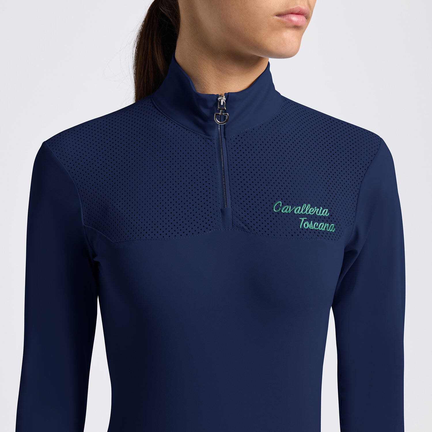 Cavalleria Toscana Cavalleria Toscana Girls' Training Jersey Polo ROYAL BLUE-3