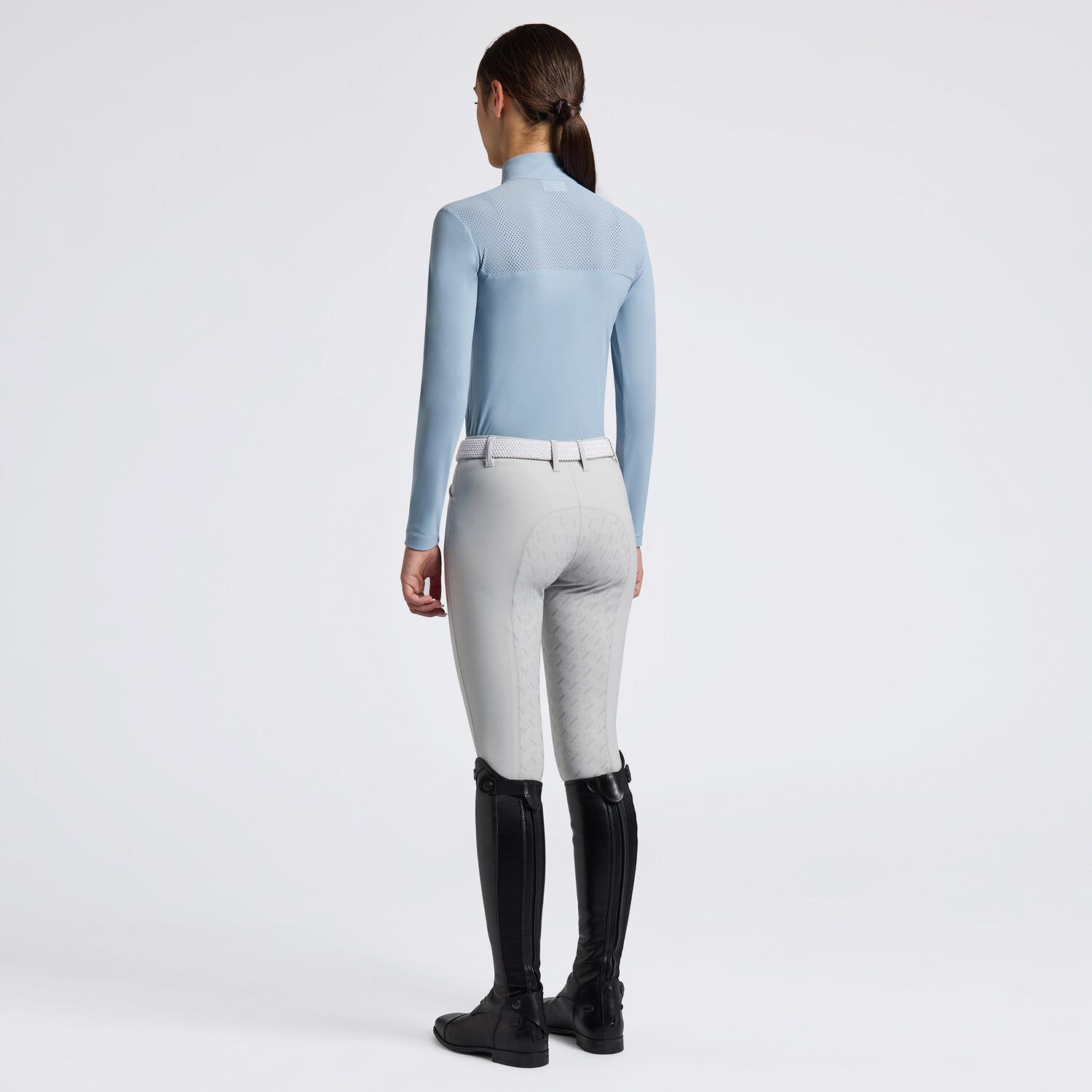 Cavalleria Toscana Cavalleria Toscana Girls' Training Jersey Polo BLUE FOG-2