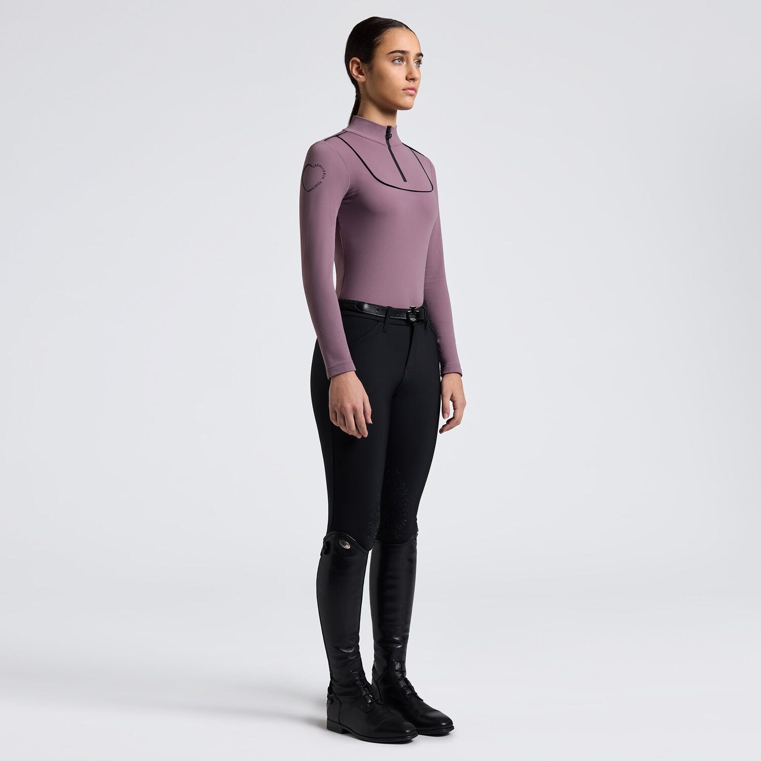 Cavalleria Toscana Polo Tecnica da Donna Cavalleria Toscana in Jersey Caldo GRAPE SHAKE-1