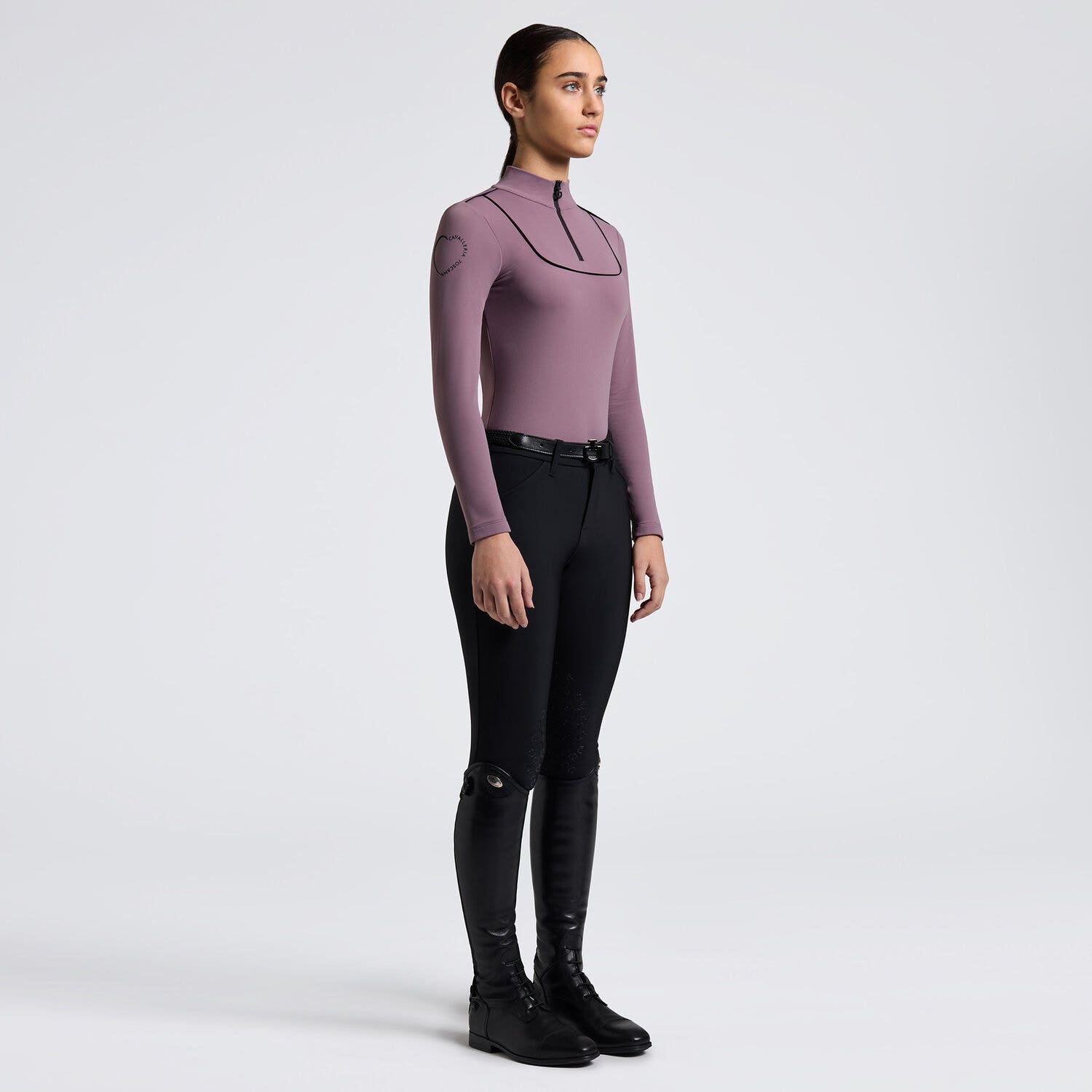 Cavalleria Toscana Cavalleria Toscana Women’s Technical Jersey Polo GRAPE SHAKE-1