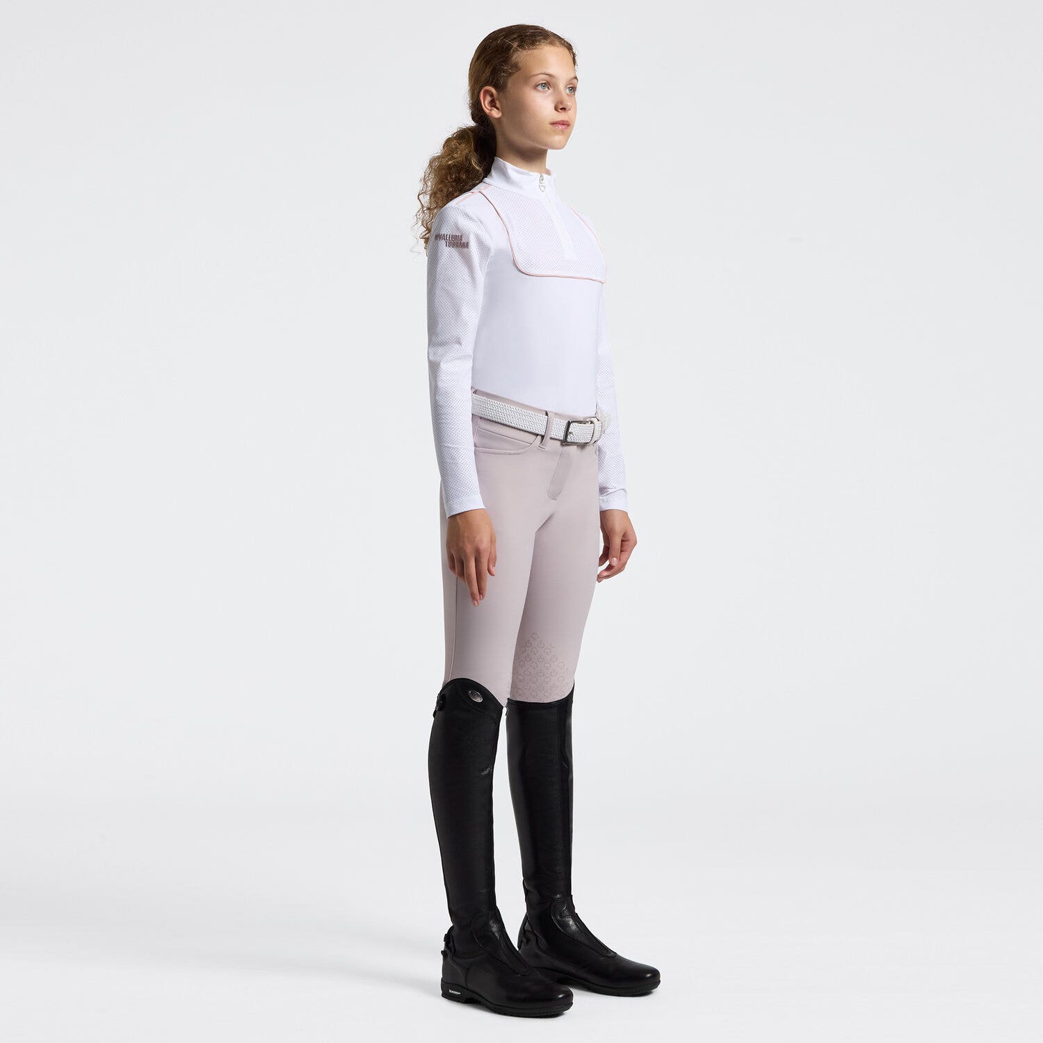 Cavalleria Toscana Girl's Trainig Polo | Cavalleria Toscana WHITE-1