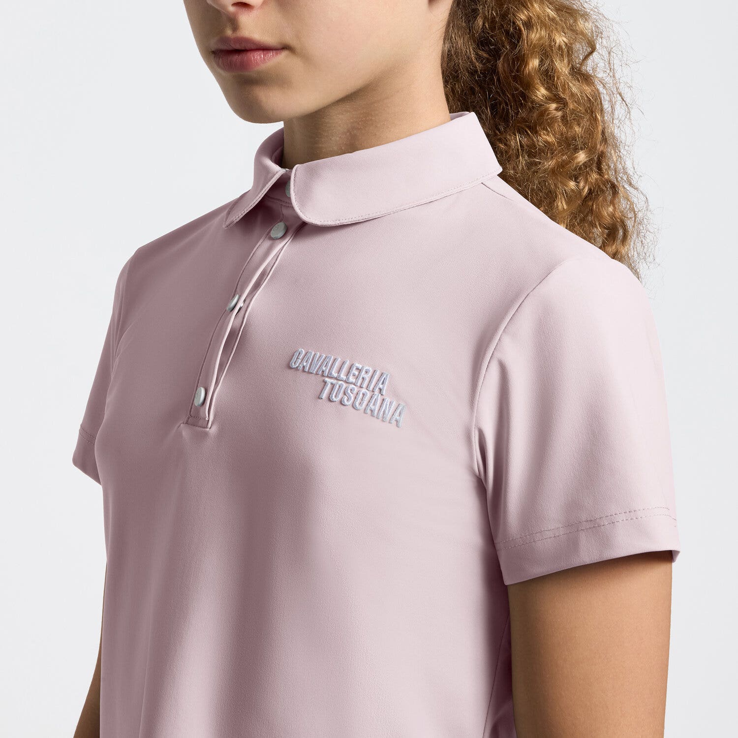 Cavalleria Toscana Girl's Training Polo with Embroidery| Cavalleria Toscana VIOLET ICE-3
