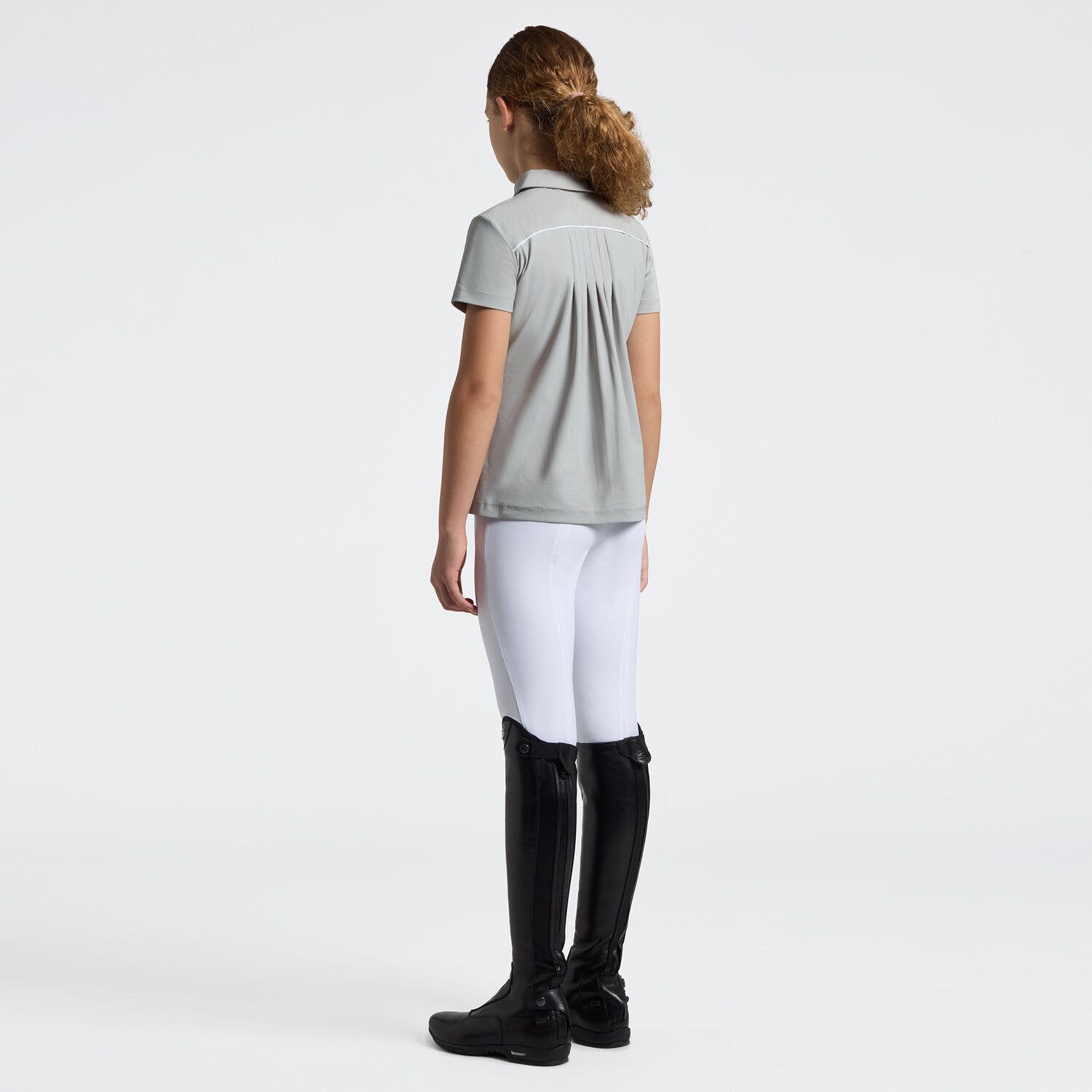 Cavalleria Toscana Girl's Training Polo with Embroidery| Cavalleria Toscana BELGIAN BLOCK-2