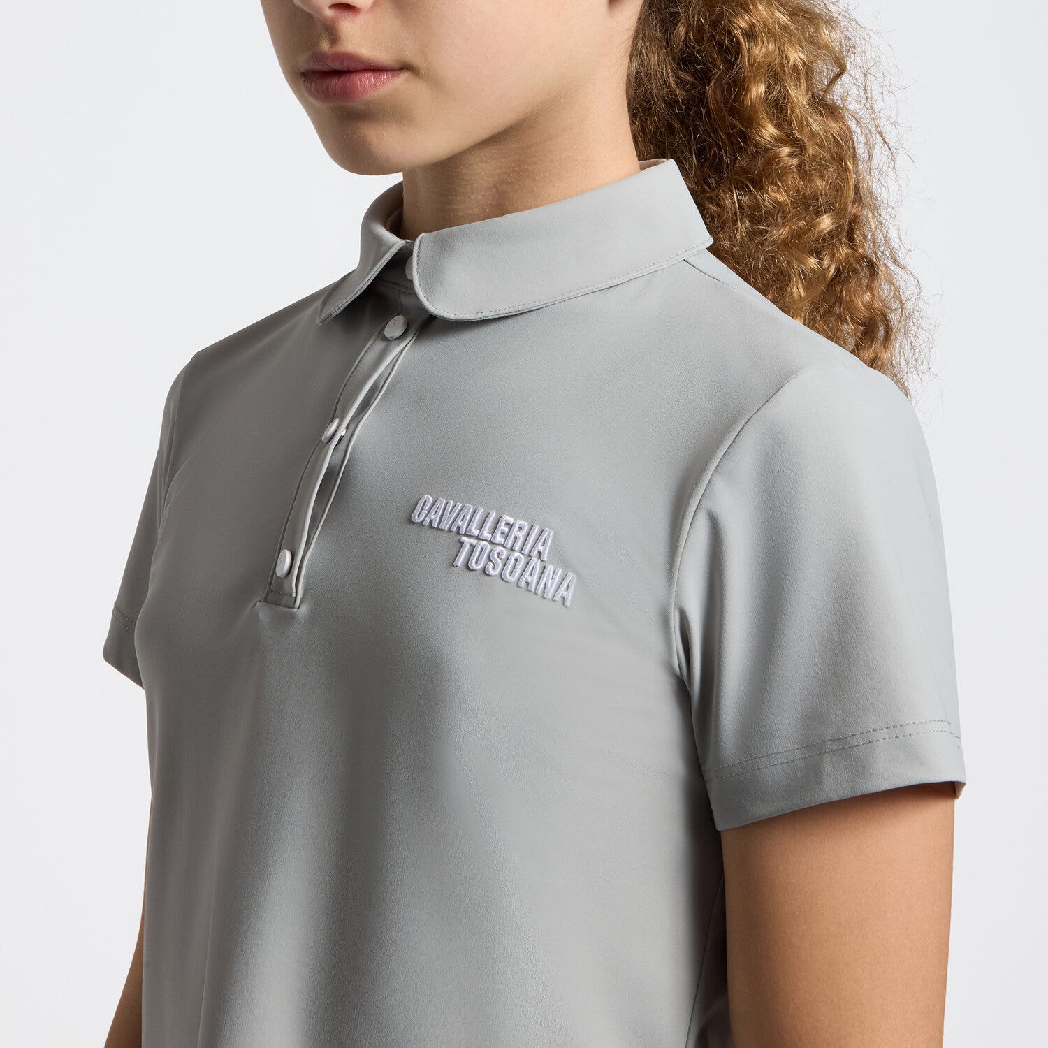 Cavalleria Toscana Girl's Training Polo with Embroidery| Cavalleria Toscana BELGIAN BLOCK-3