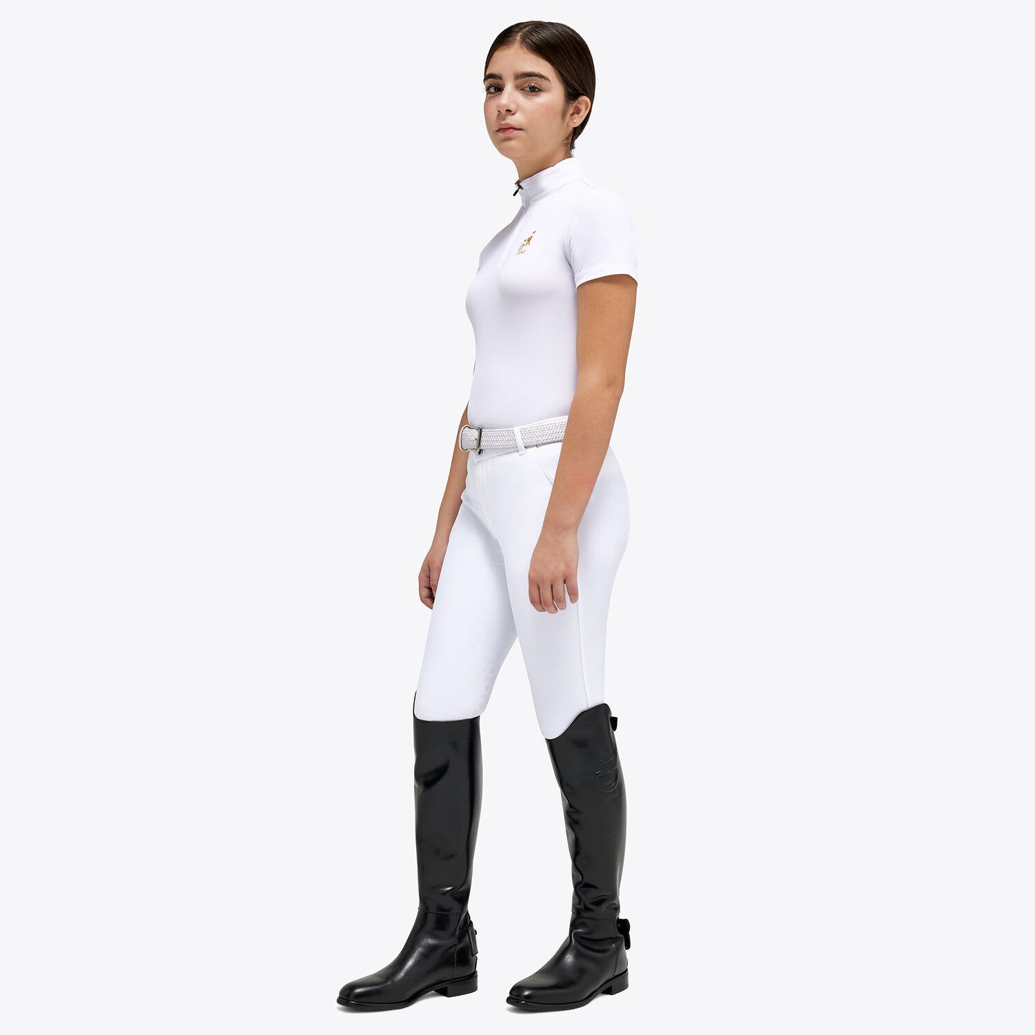 Cavalleria Toscana FISE Competition polo shirt WHITE-2
