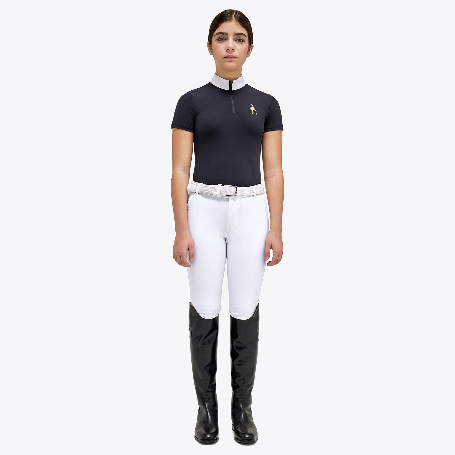 Cavalleria Toscana FISE Competition polo shirt NAVY-1