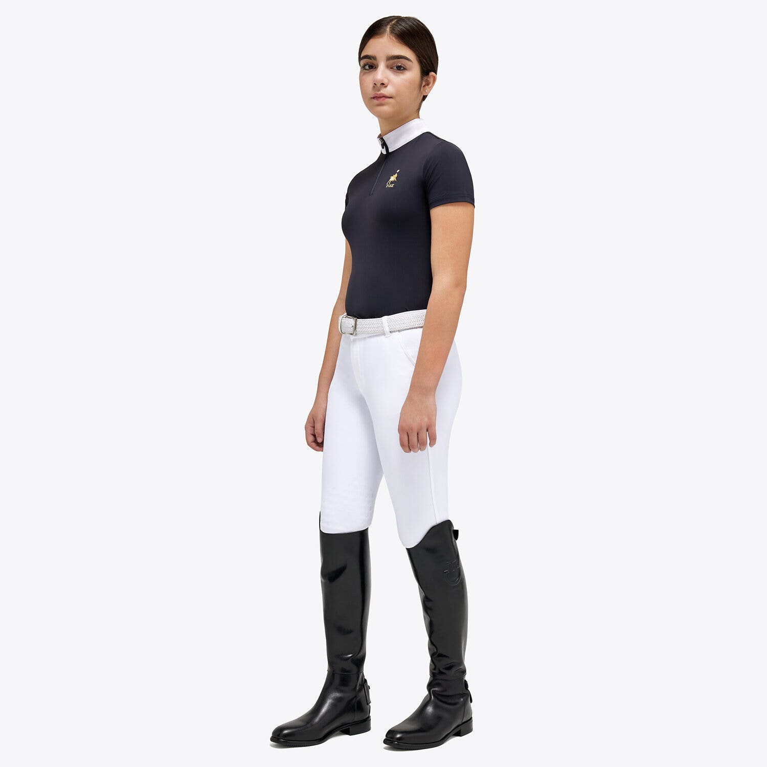 Cavalleria Toscana FISE Competition polo shirt NAVY-2