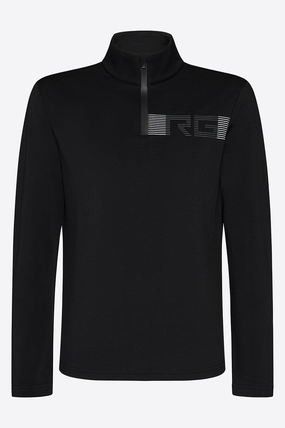 Rider's Gene Rider's Gene Boy's Jersey Fleece Training Zip Polo BLACK-1