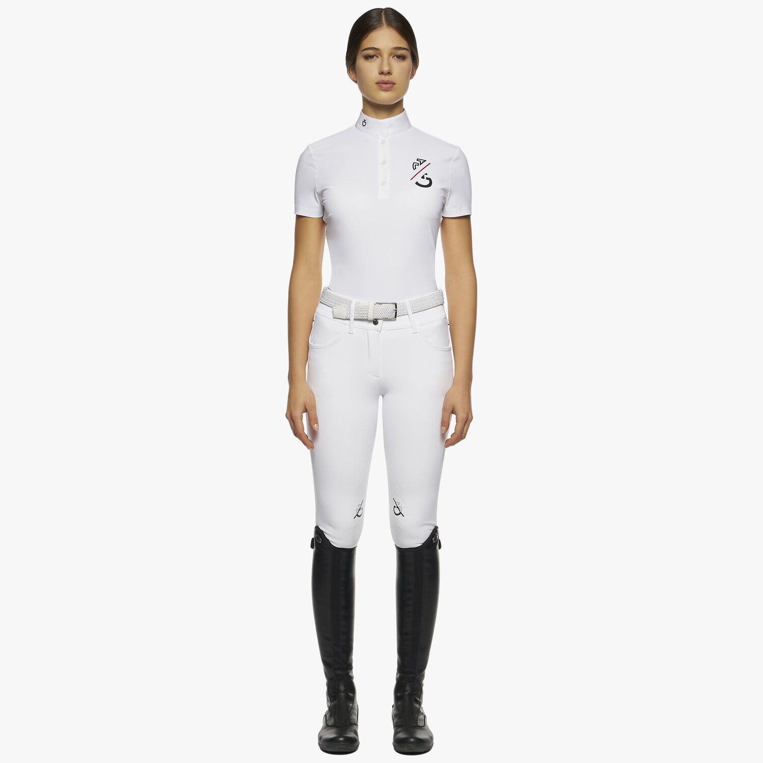 Cavalleria Toscana Women's CT Team Competition Polo WHITE-1