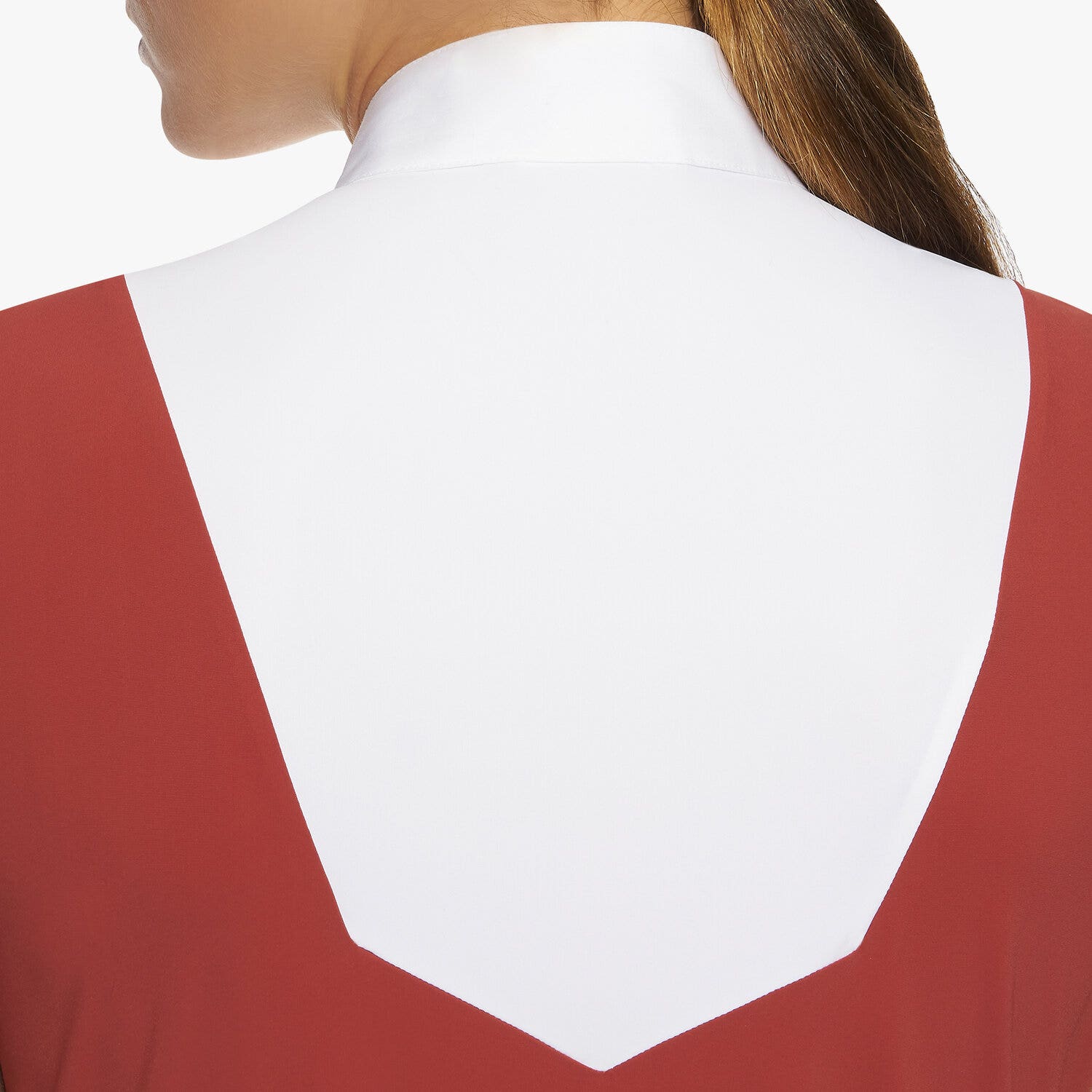 Cavalleria Toscana Women’s jersey show shirt with buttons BURNT BRICK-5