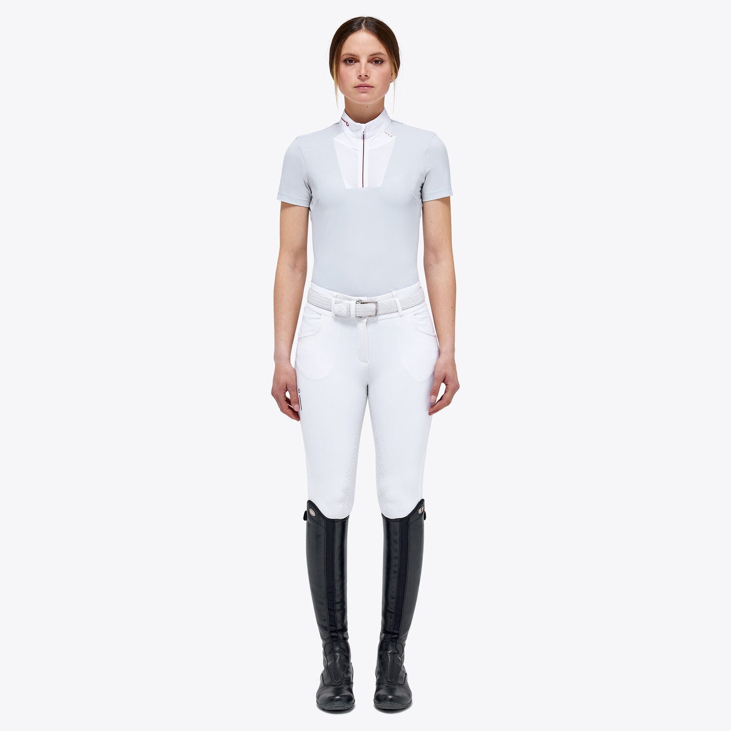 Women’s technical knit polo shirt