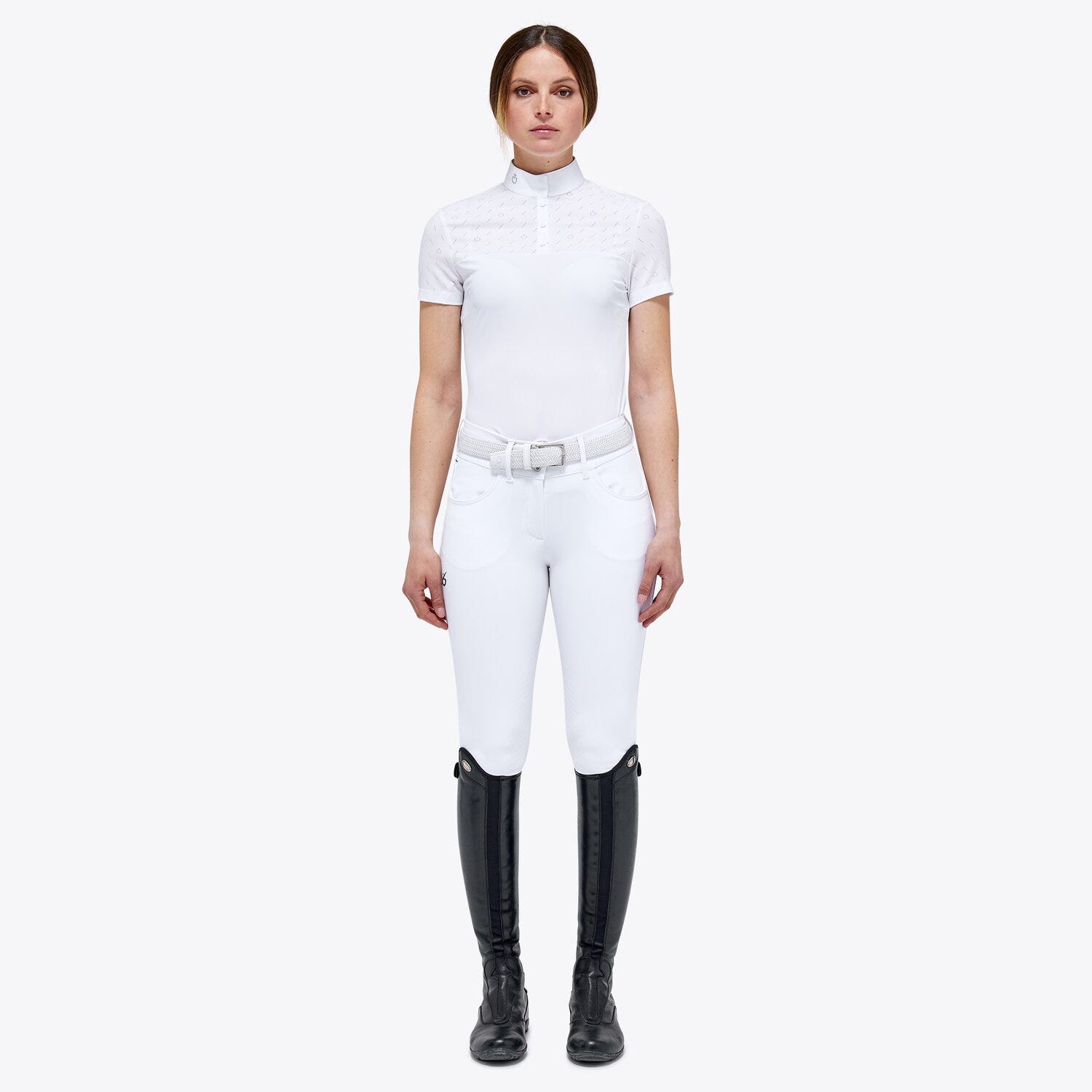 Women’s piqué and jersey knit polo shirt