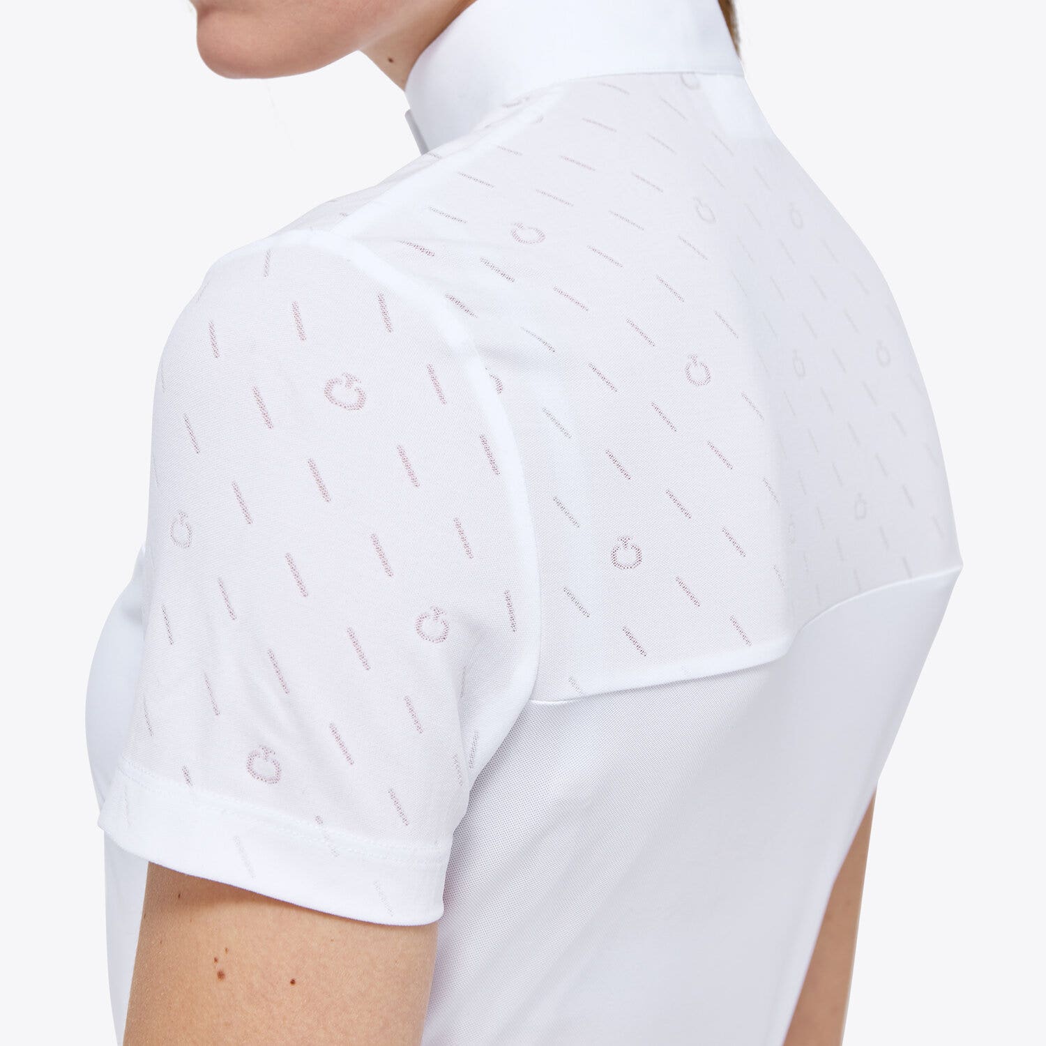 Cavalleria Toscana Women’s piqué and jersey knit polo shirt WHITE/KNIT-5