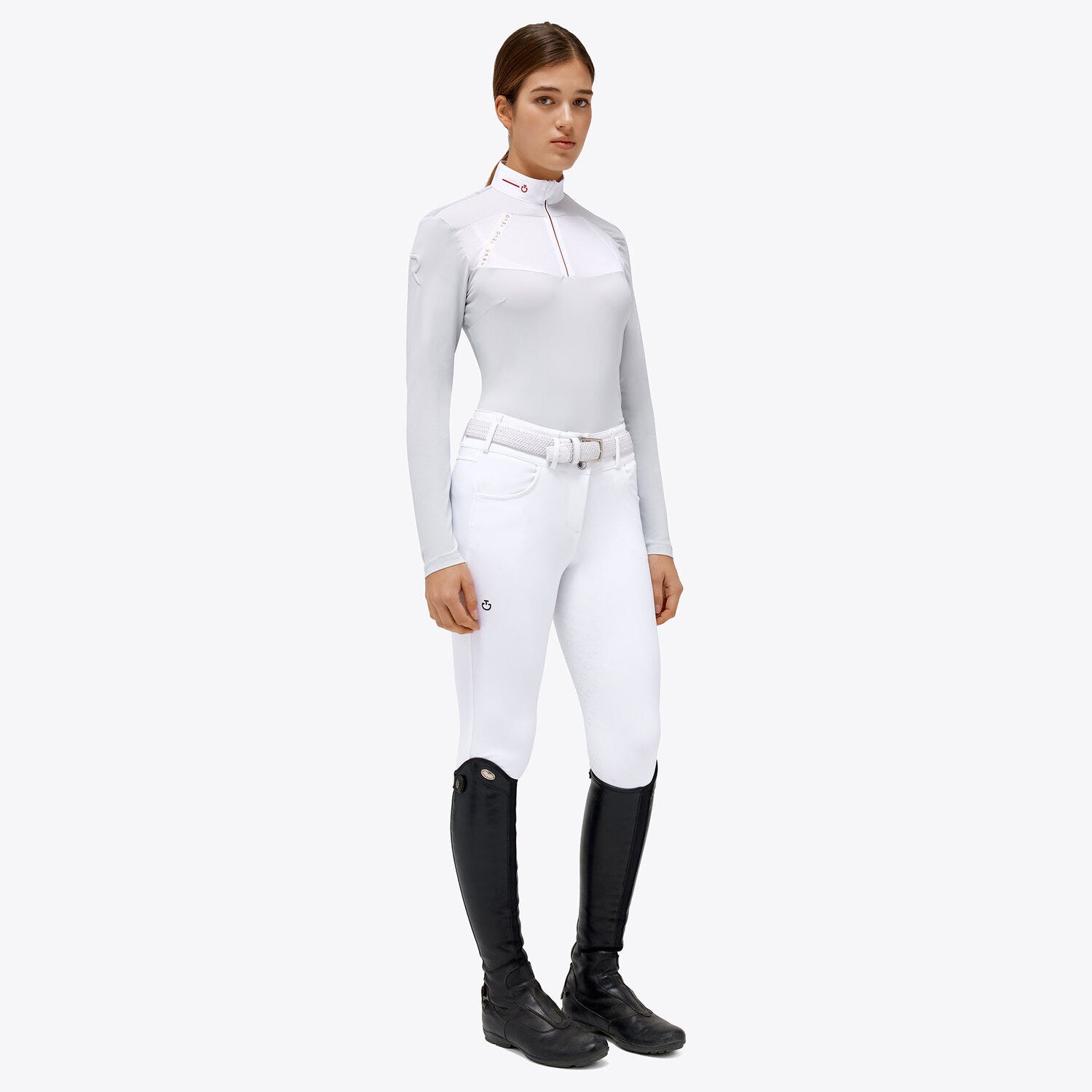 Women’s technical knit polo shirt