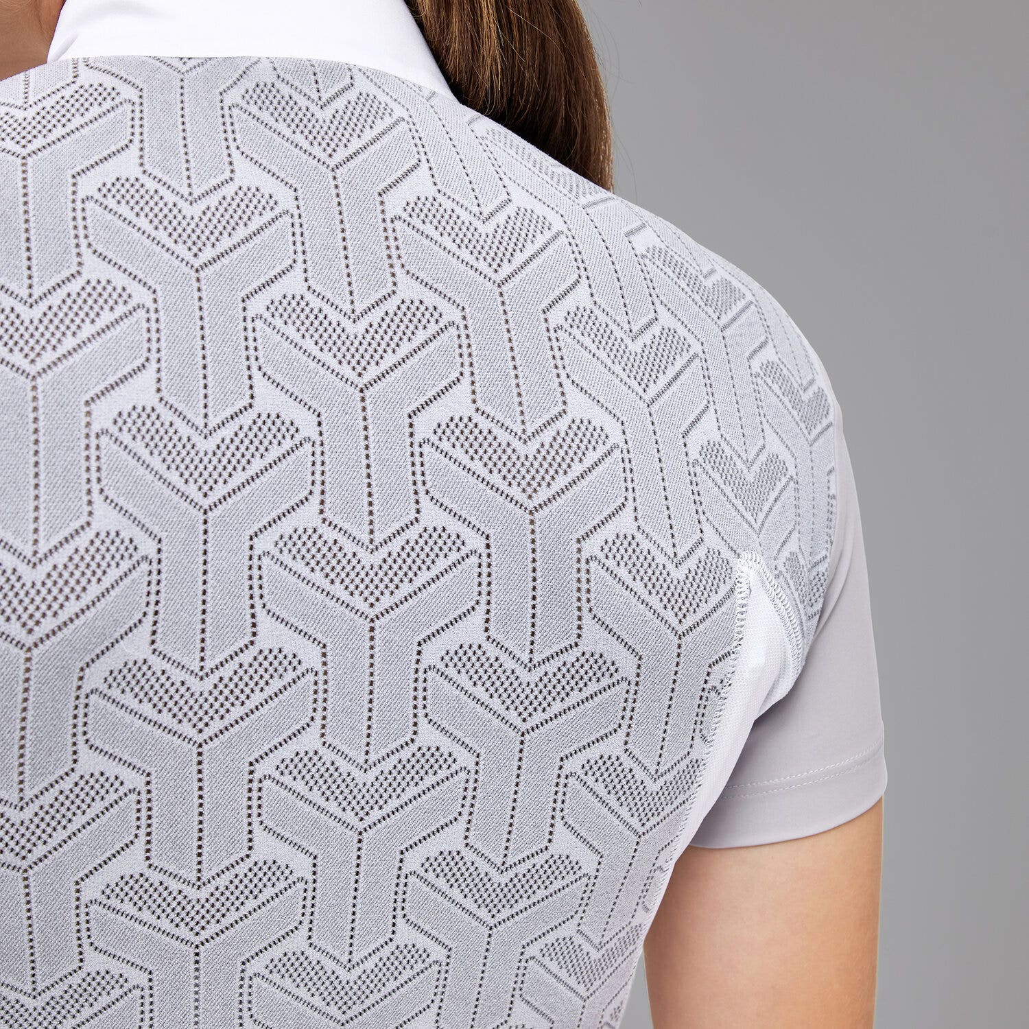 Cavalleria Toscana Revo Jersey Competition Zip Polo LIGHT GREY-4