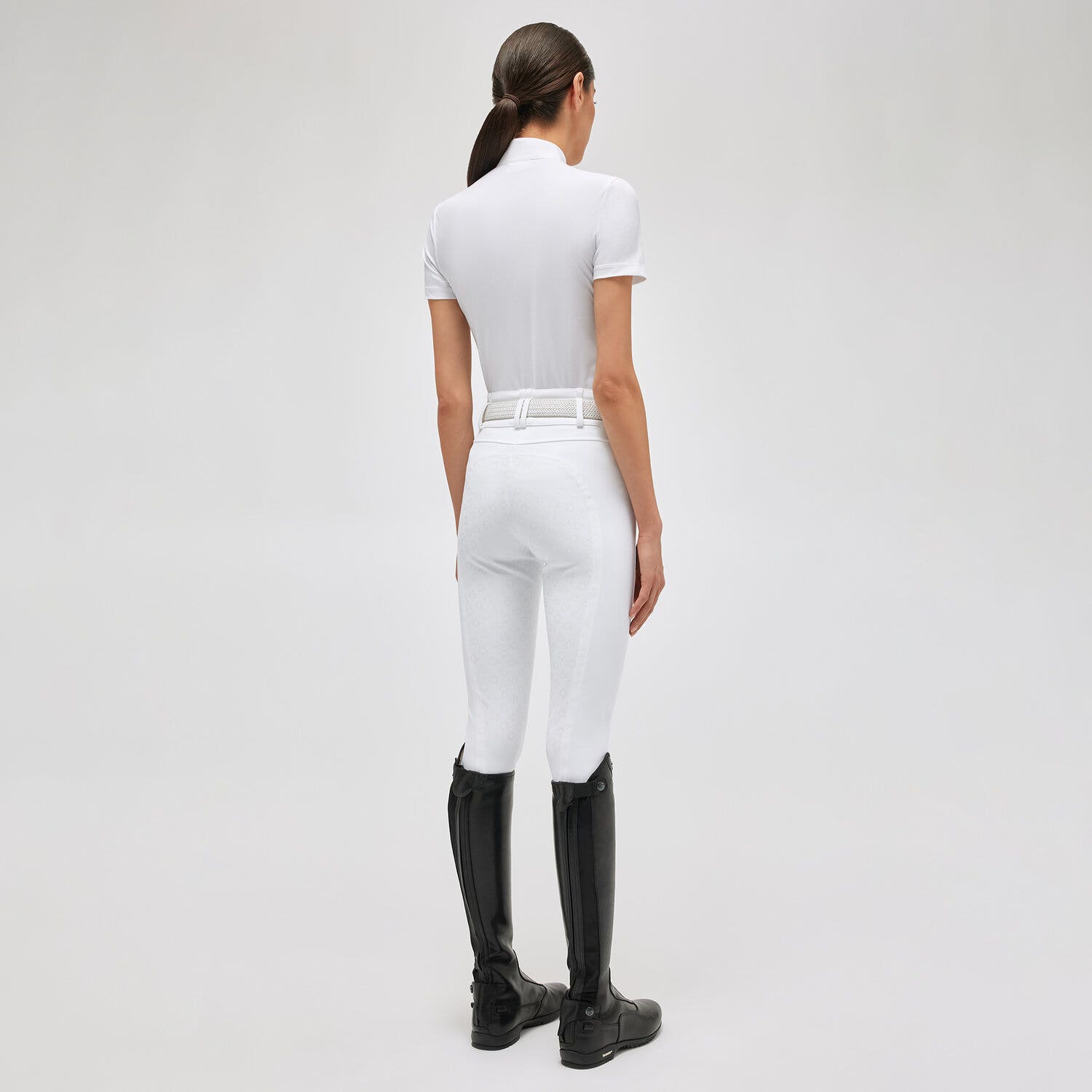 Cavalleria Toscana Women's competition polo shirt WHITE-2