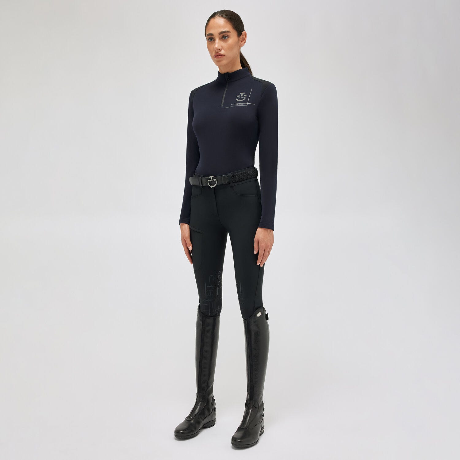 Women's training polo shirt in jersey