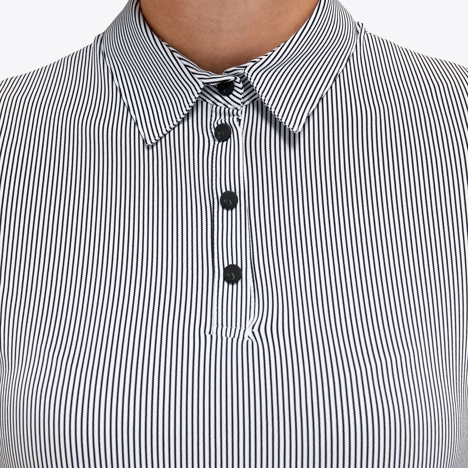 Cavalleria Toscana Women's training polo WHITE/BLACK LINE-4