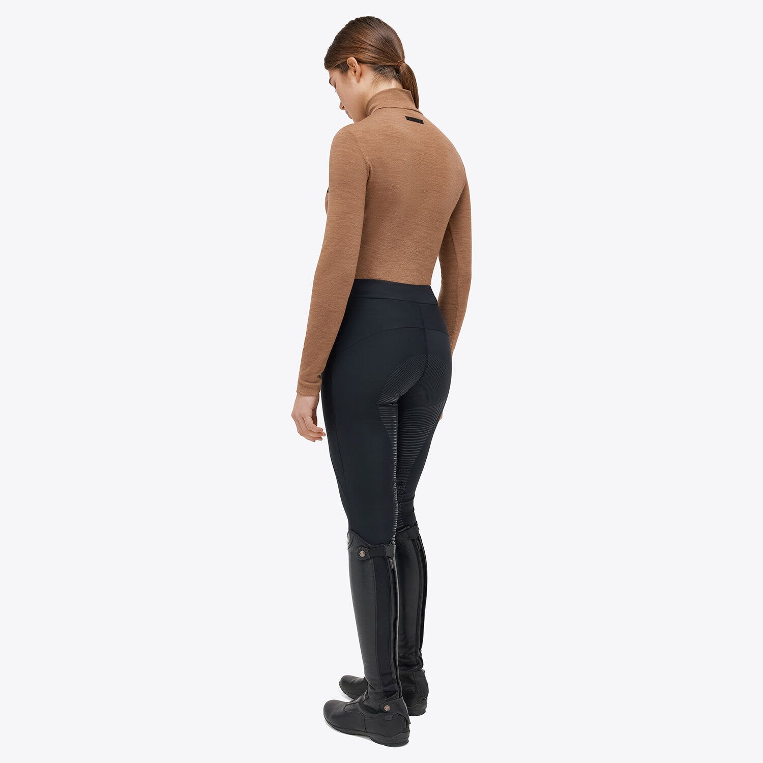 Cavalleria Toscana Women's training polo shirt TOFFEE BROWN-2