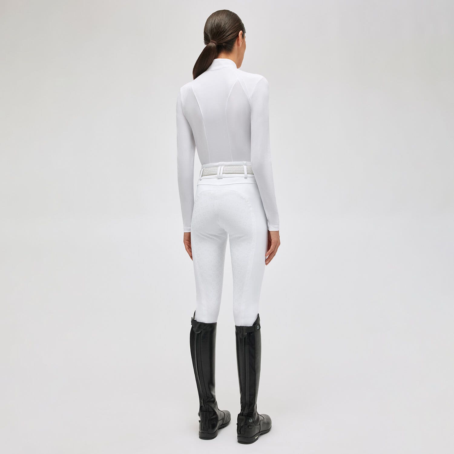 Cavalleria Toscana Women's competition polo shirt WHITE-2