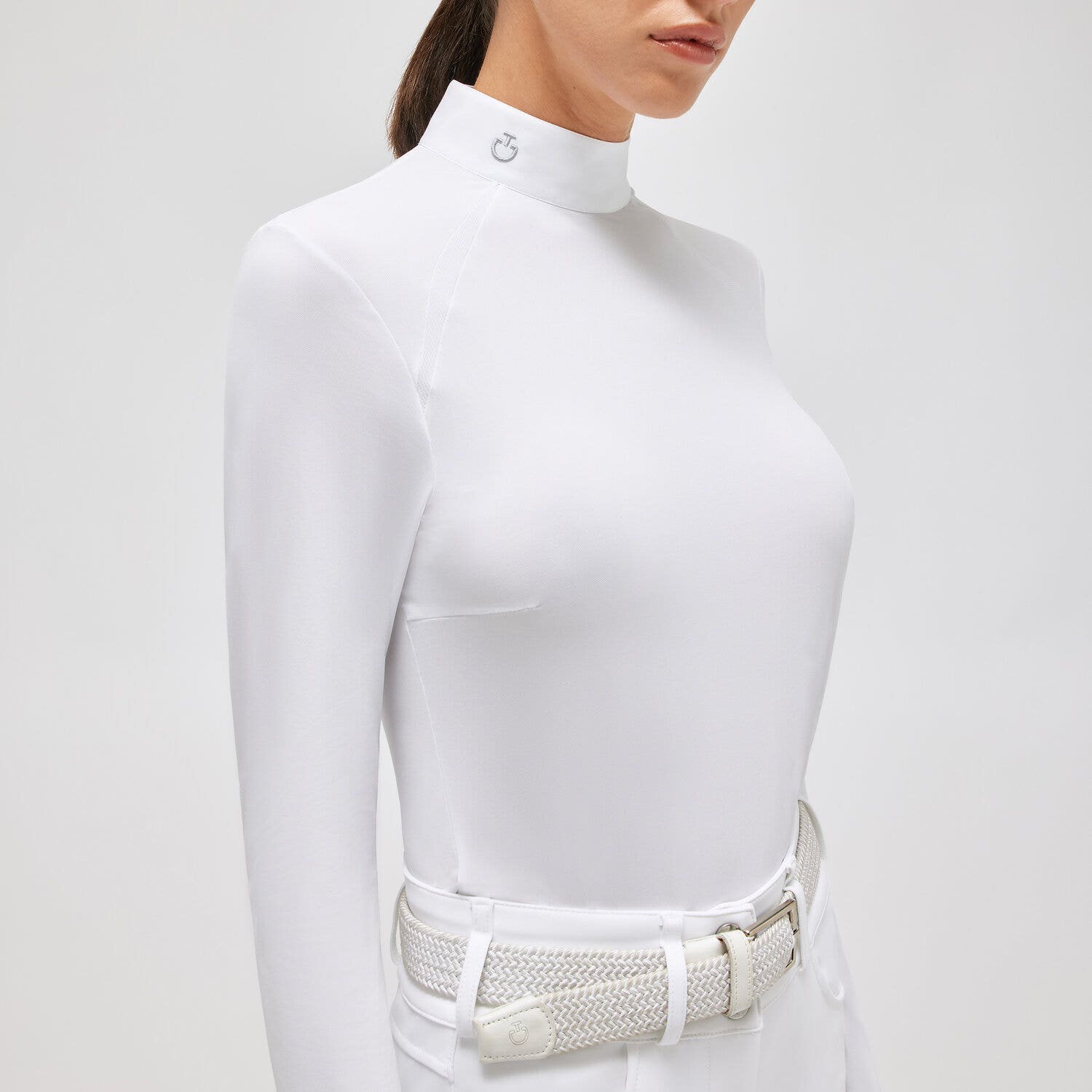 Cavalleria Toscana Women's competition polo shirt WHITE-3