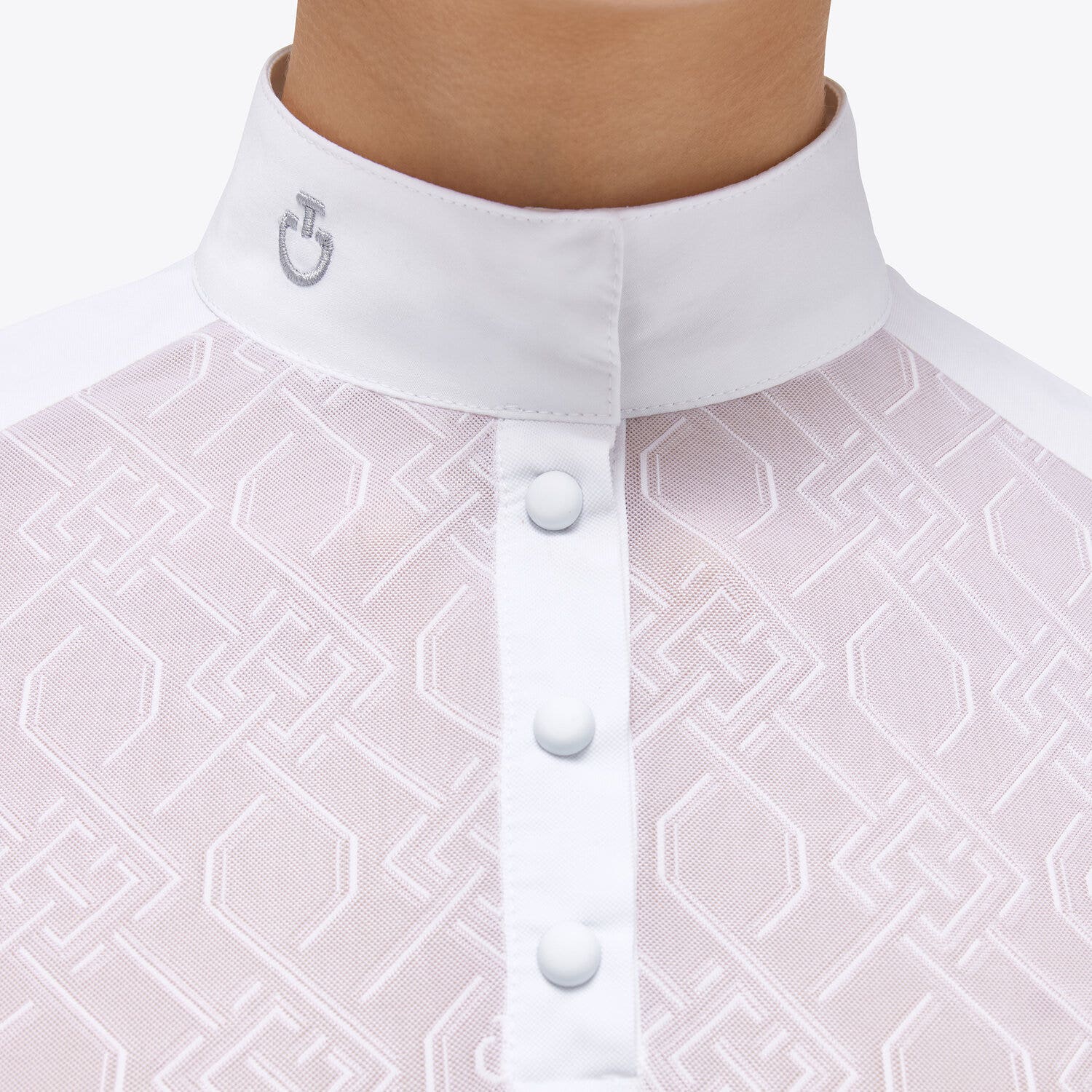 Cavalleria Toscana Women's competition polo shirt WHITE-3
